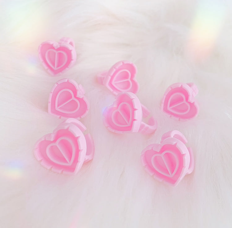 Heart Glue Rings